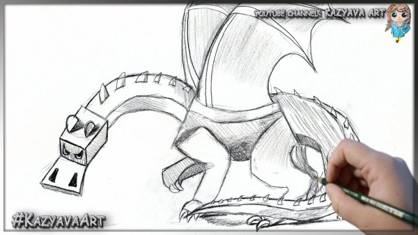 Рисунки для рисования Эндера дракона