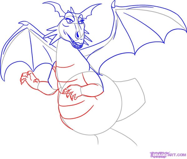 Рисунок дракон из мультика