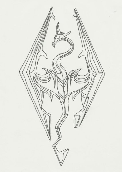 Логотип Скайрима эскиз
