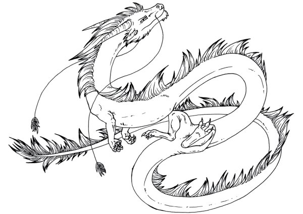 Картинка дракона раскраска