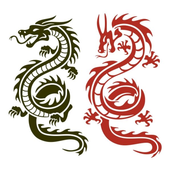 Стилизованное изображение дракона