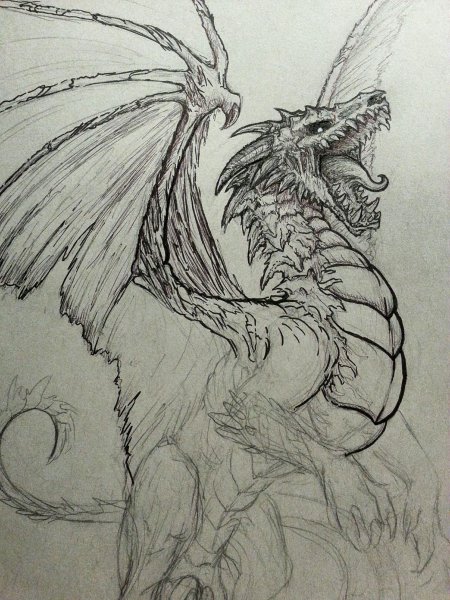 Рисунки дракон кричит