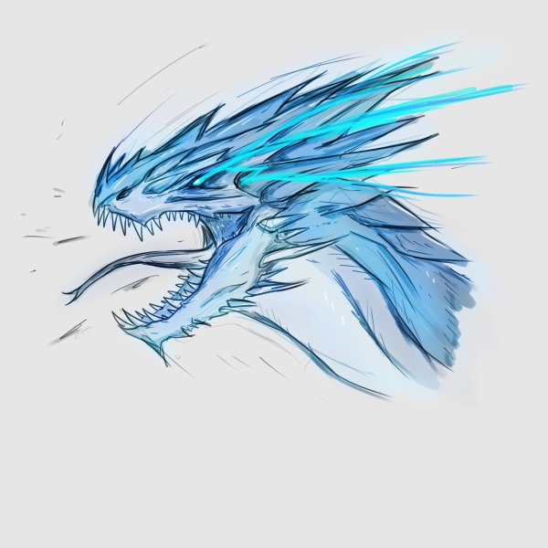 Синий дракон голова