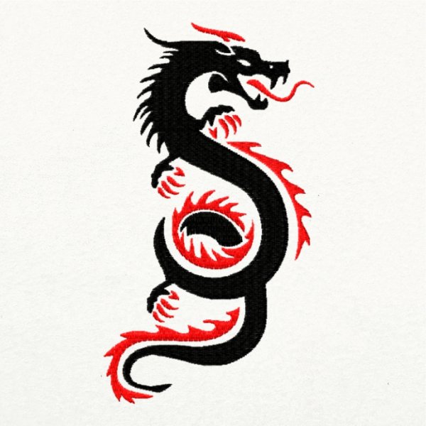 Китайский дракон вышивка на одежде