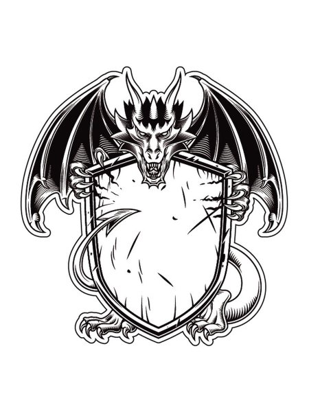 Рисунки гербов с драконами