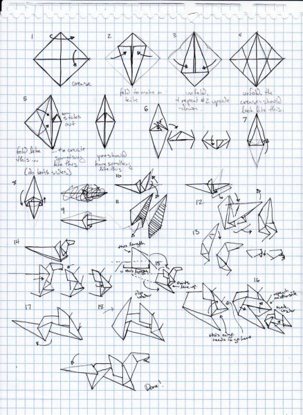 Как сложить дракона оригами