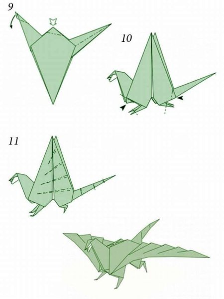 Оригами дракон из бумаги