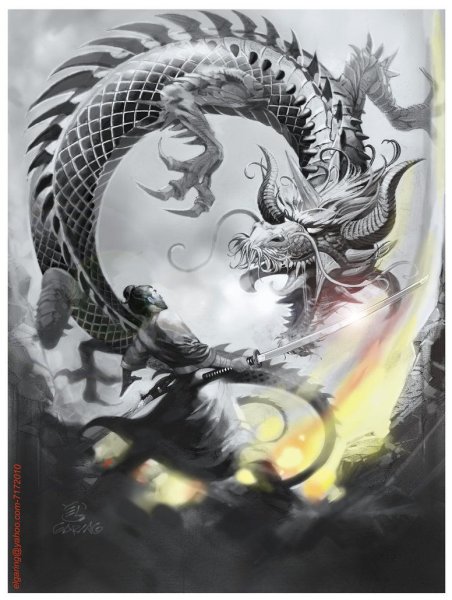Китайский дракон тату