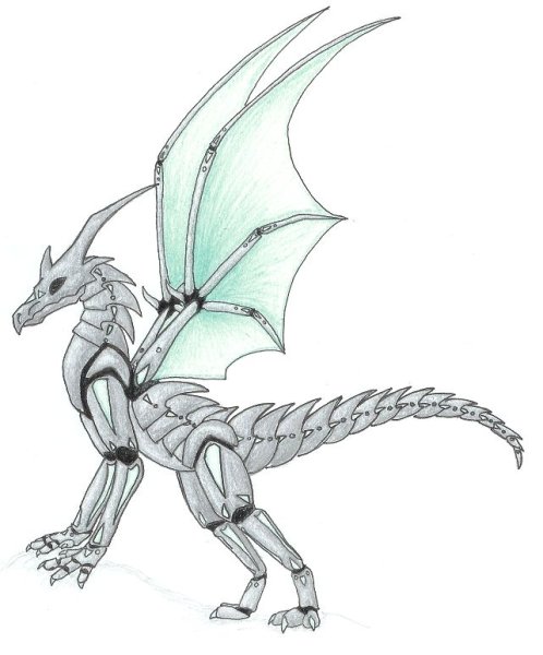 Рисунки дракон робот