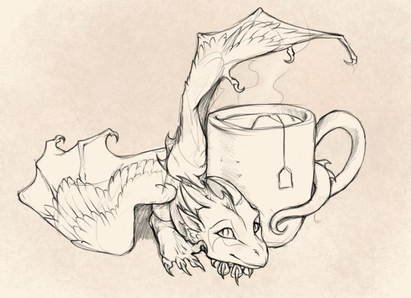 Дракон пьет чай