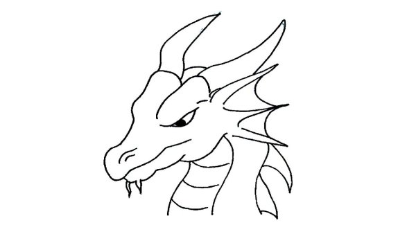 Рисунок дракона для срисовки легкие