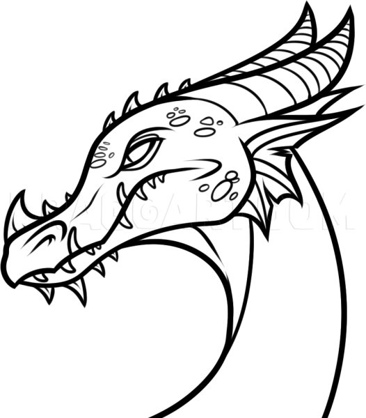 Рисунки дракон с одной головой
