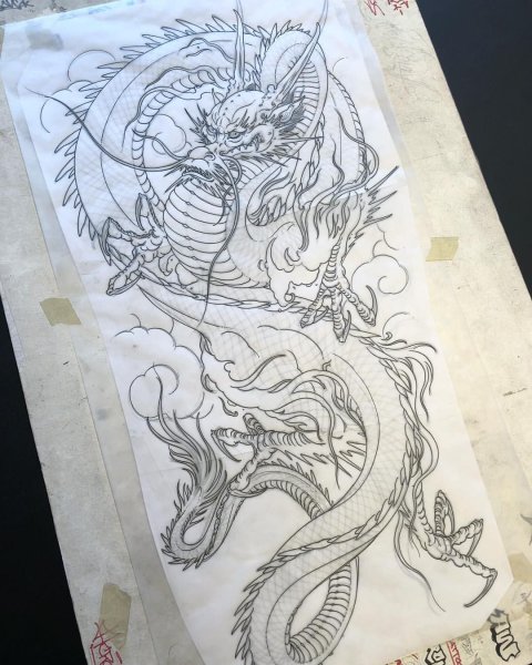 Рисунки дракон сзади