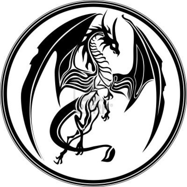 Стилизованное изображение дракона