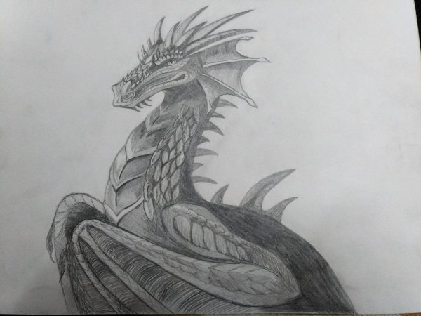 Картинки дракона карандашом