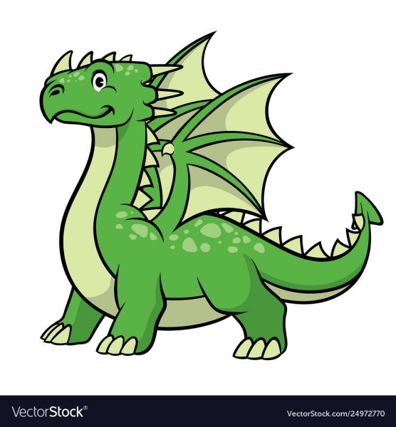 Зеленый дракон из мультика