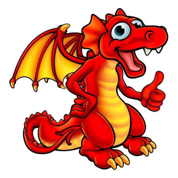 Красный дракон для детей