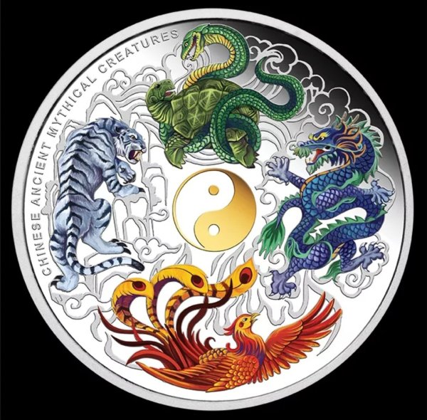 Китайский дракон и Феникс Инь Янь
