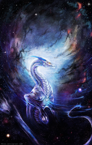 Рисунки дракон в космосе