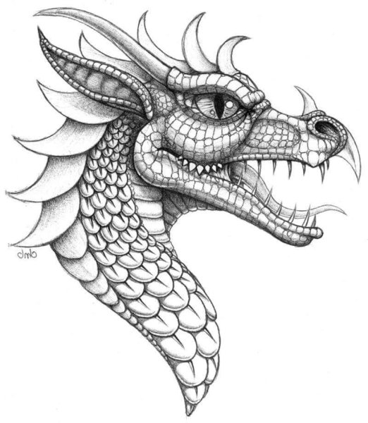 Китайский дракон Зентангл