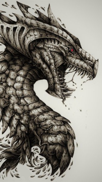 Татуировка дракон эскиз