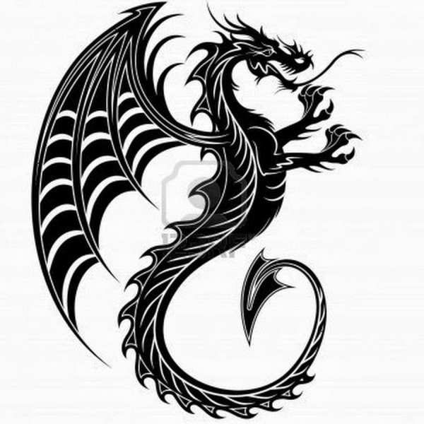 Кельтский дракон тату