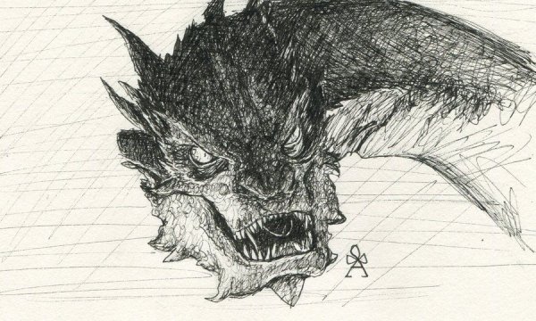 Хоббит дракон Смауг рисунок