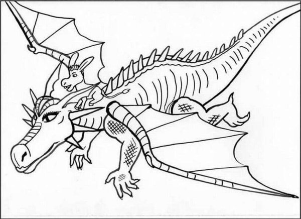 Рисунки дракона из шрека