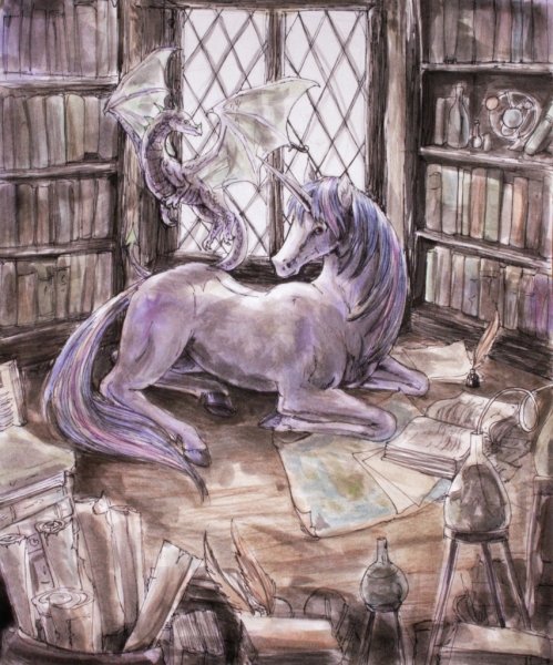 Лошадка в библиотеке