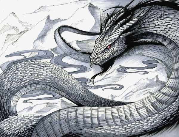 Дракон змея арт