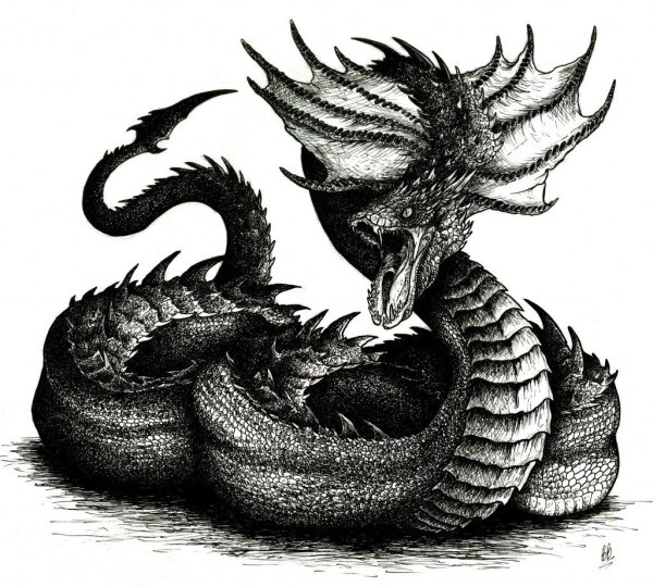 Рисунки драконов и змеев