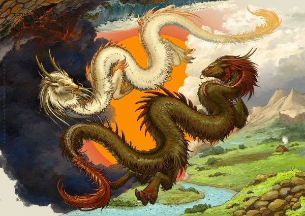 Мифические существа Китая драконы