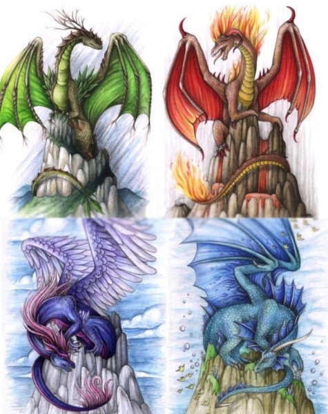 Китайская Легенда о четырех драконах
