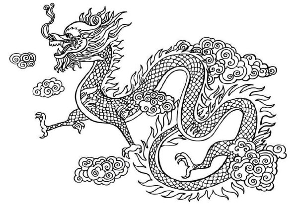 Рисунки драконов по китайски