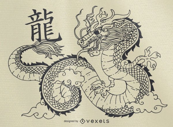 Китайский дракон Графика