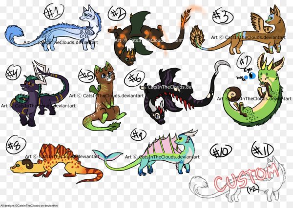 Рисунки котов драконов