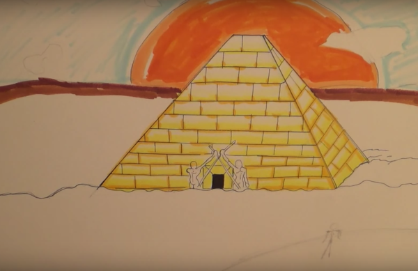 Нарисовать пирамиду Хеопса