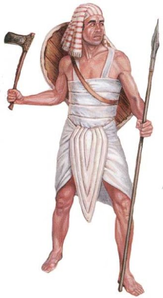 Воин пехотинец в древнем Египте