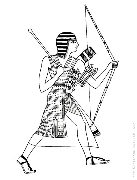 Рисование воина фараона