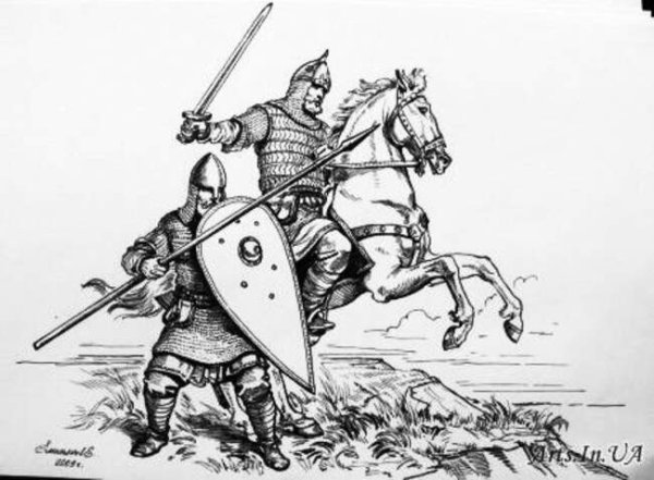 Александр Невский воин рисунок