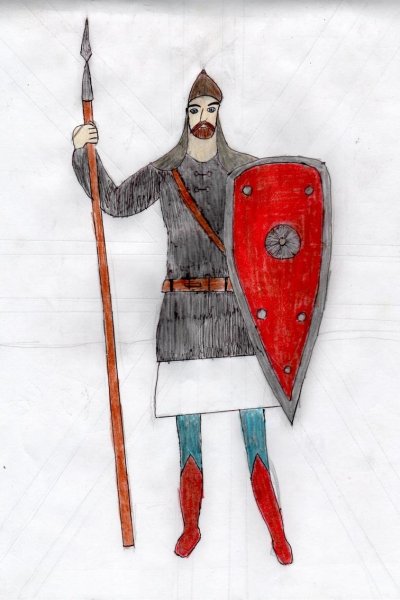 Рисование на тему древнерусские воины защитники