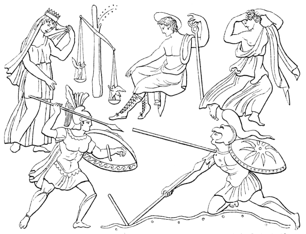 Древнегреческие рисунки Ахиллес