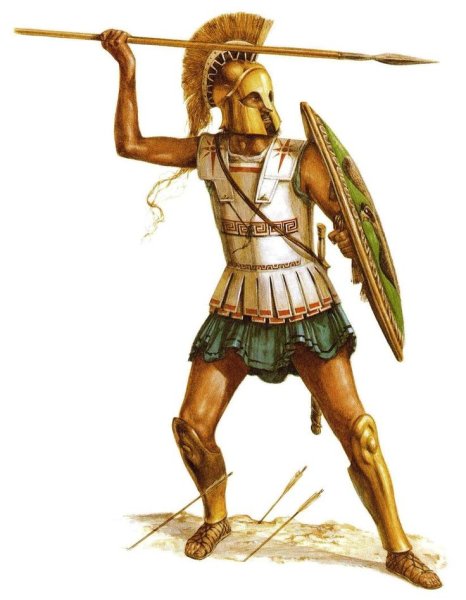 Рисунки древний грек воин