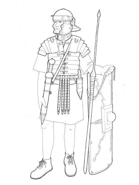 Римский воин легионер рисунок карандашом