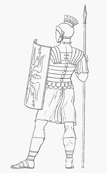 Римский легионер рисунок карандашом
