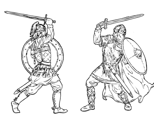 Рисунки два дерущихся рыцаря