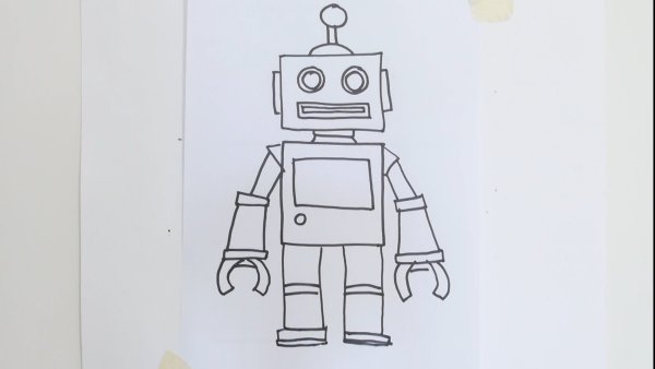 Лёгкие рисунки роботов для срисовки