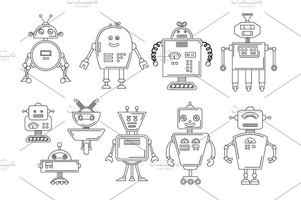 Раскраски. Роботы