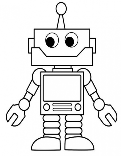 Робот раскраска для детей