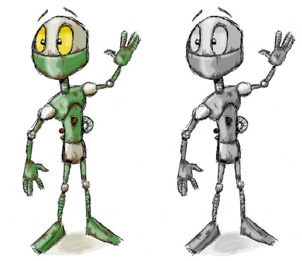 Нарисовать своего двойника робота